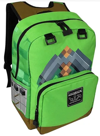 Minecraft Print Backpack Bookbag For Kid School Student Traveling Birthday Gift 17 inches 
