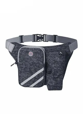 Running Waist Belt Bag with Water Bottle Smart Phone Holder Elastic Strap for Fitness Jogging Hiking Travel 