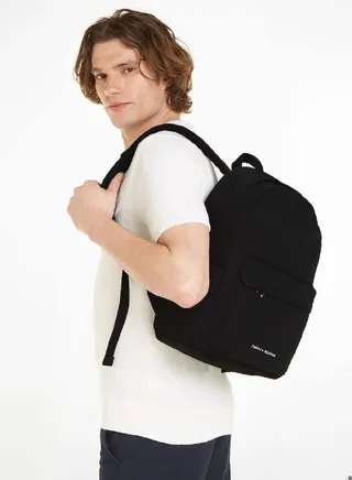 Men's Logo Small Dome Backpack -  Recycled polyester mix, Black 