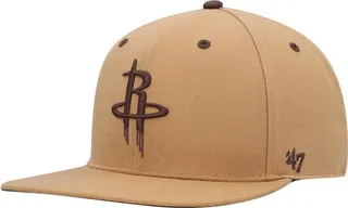 Men's '47 Brand Tan Houston Rockets Toffee Captain Snapback Hat