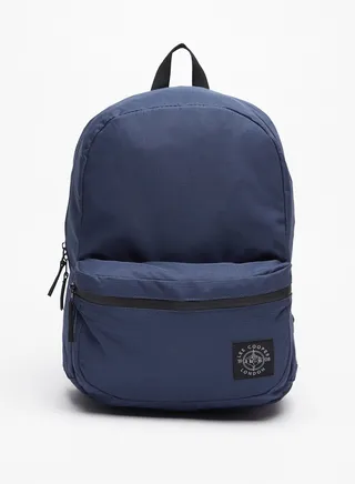 Textured Backpack with Adjustable Shoulder Straps and Zip Closure