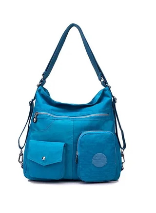 Multipurpose Hobo Purse for Women with Antitheft RFID, Waterproof Nylon Crossbody Bag Shoulder Handbag, Convertible Backpack 