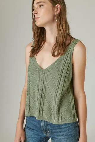 Pointelle Crop Tank