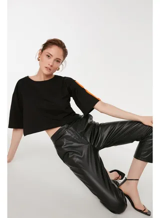 Pants - Black - Cigarette pants 