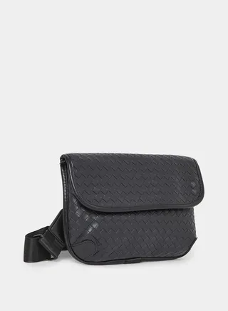 Textured Flap Crossbody Bag