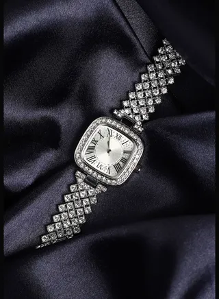 Stainless Steel Strap Casual Square Analog Watch For Women