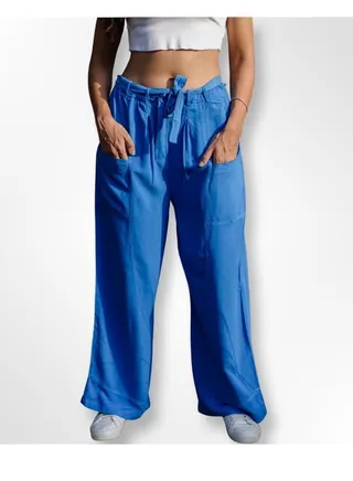 Slub Pants with Pockets 