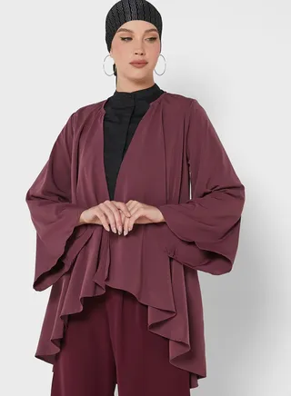Drape Detail Duster Jacket 