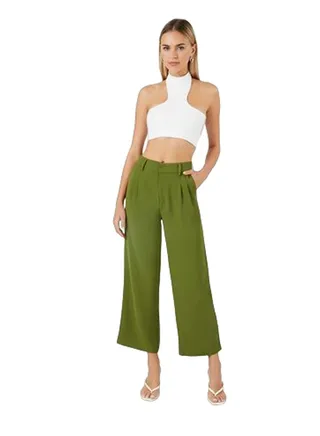 Cropped Wide-Leg Pants 