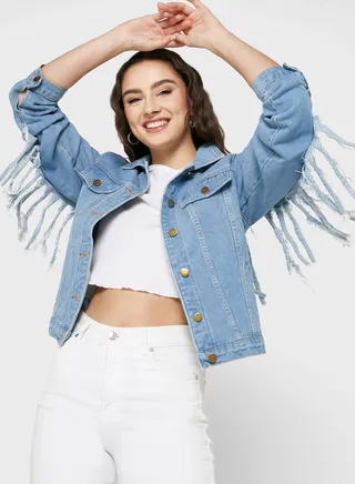 Fringed Denim Jacket 