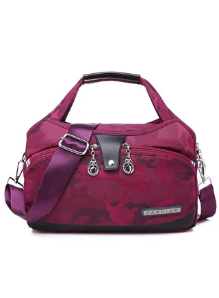 Ladies handbags Large-capacity Waterproof Anti-theft Women's Fashion Handbag, Oxford Cloth Travel Daypack, Multi Zipper Pockets Crossbody Shoulder Bag 