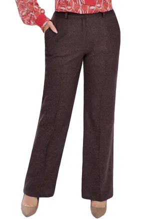 Classic Womens Straight Leg Tweed Trousers - Havan 