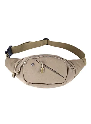 Zipped Closure Waistpack Khaki 