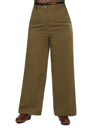 High Waist Wide Leg Womens Pants - Havan 