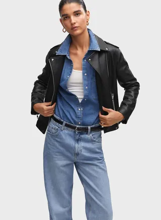 Pu Knitted Jacket 