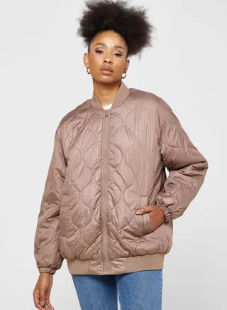 Zip Through Quilted Jacket