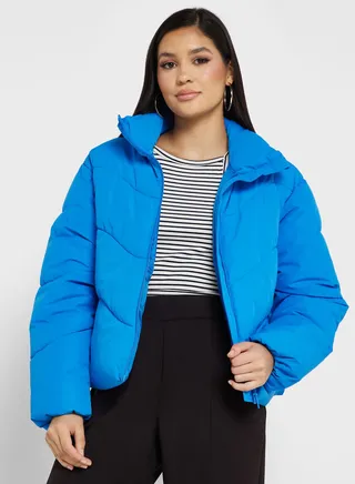 Zip Through Puffer Jacket 