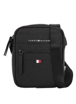 Tommy Hilfiger Men's Essential Mini Reporter Bag, Black 