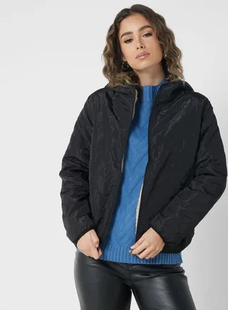 Quilted Jacket With Zipper 
