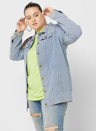 Button Down Denim Jacket 