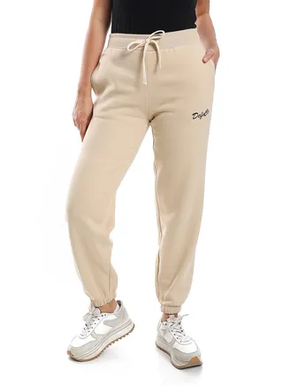 Women's Embroidered Sweatpants With Elastic Waist 