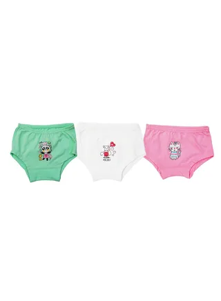 Brief set for Girls - 3 pieces-Color and Print May Vary 