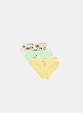 Pack of 3 Girly Brief Panties 
