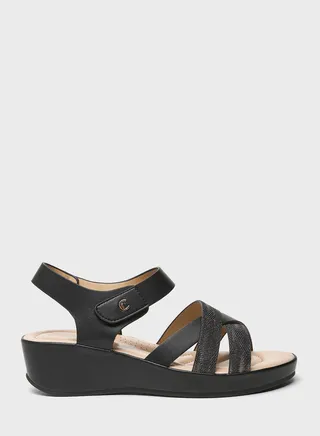 Multi Strap Wedge Sandals