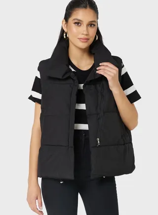 Padded Vest Style Jacket 