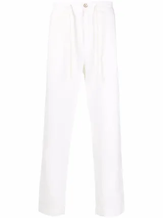 Drawstring Straight-Leg Trousers