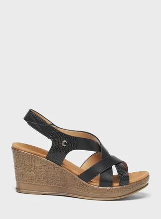 Multi Strap Wedge Sandals 