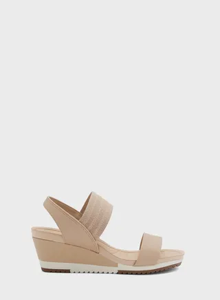 Ankle Strap Mid Heel Wedge Sandals 