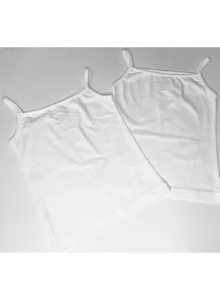Canari Kids girl undershirt spaghetti 2 pieces cotton plain 
