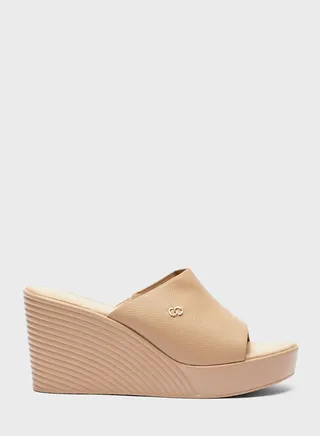 Single Strap High Heel Wedge Sandals 