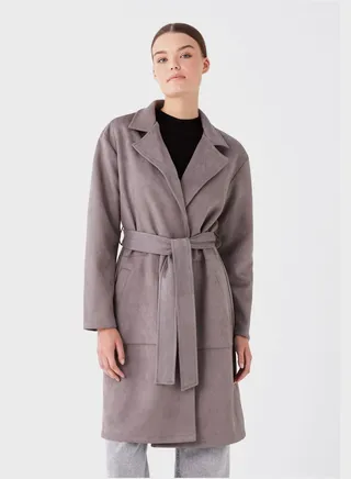 Tie Pocket Detail Longline Jacket 