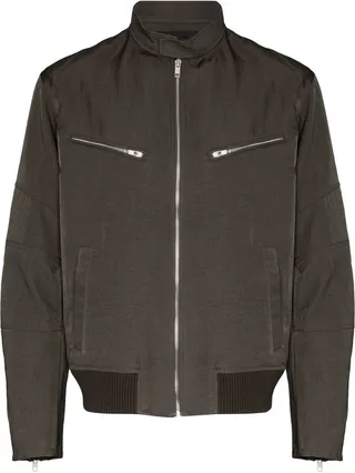 Moto Flight zipped bomber jacket