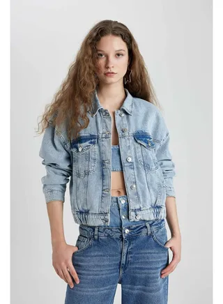 Woman Bomber Denim Jacket 