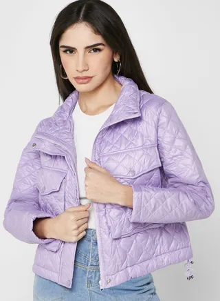 Quilted Jacket With Oversized Pockets
