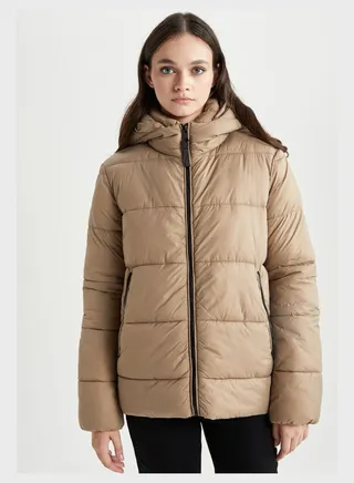 Water-Proof Regular Fit Hooded Puffer Jacket 
