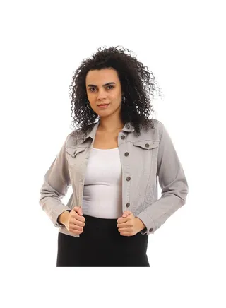 Casual Plain Basic High Neck Long Sleeve  jackets silver 