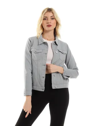 Long Sleeved Fully Buttoned Casual Jacket -Mint Green 