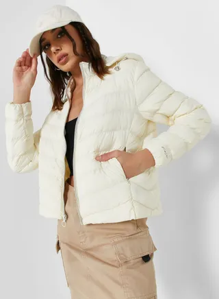 Urban Minx Urban Minx Classic Down Jacket With Hood 