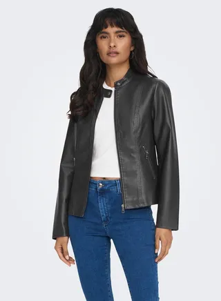 Pu Pocket Detail Jacket 
