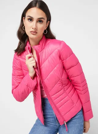 Zip Through Puffer Jacket 
