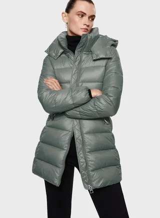 Zip Through Hooded Puffer Jacket 