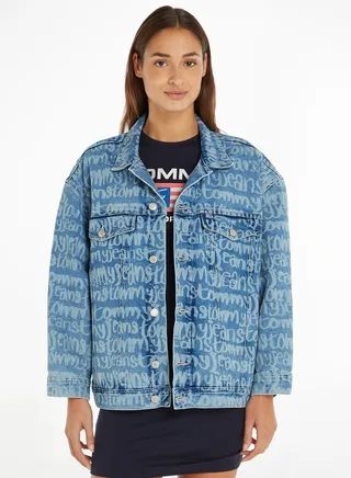 Printed Pocket Detail Denim Jacket