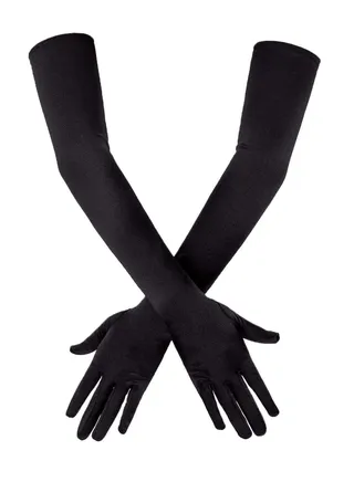 Satin Opera Gloves, Formal Bridal Banquet Party Wedding Mitten 