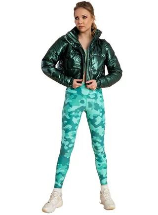 Leather Puffer Jacket 