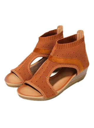 Open Teo Gladiator Lace-Up Sandals Brown 