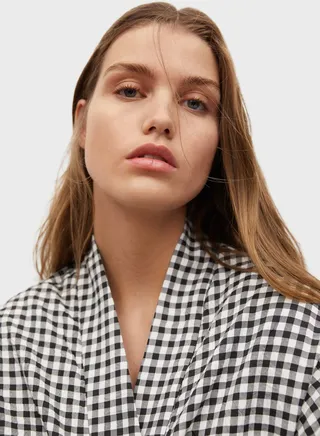 Checked Pocket Detail Jacket 
